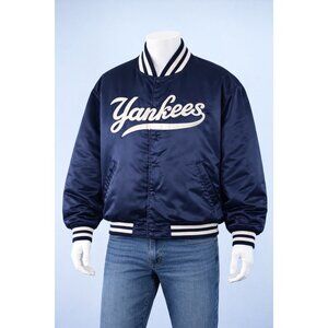 Vintage New York Yankees Starter Satin Jacket XL Diamond Collection MLB Bomber